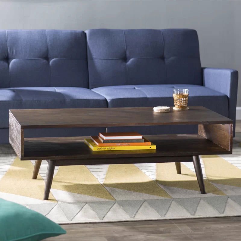 Orbicular Solid Sheesham Wood Simplistic Coffee Table - Furnishiaa -  -